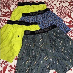 Duluth Men's Go Buck Naked Performance Pattern & Solid Boxers SZ S small LOT